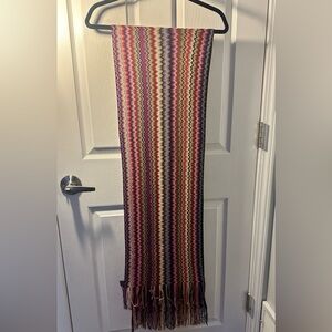 Missoni Multicolor Zigzag Patterned Scarf